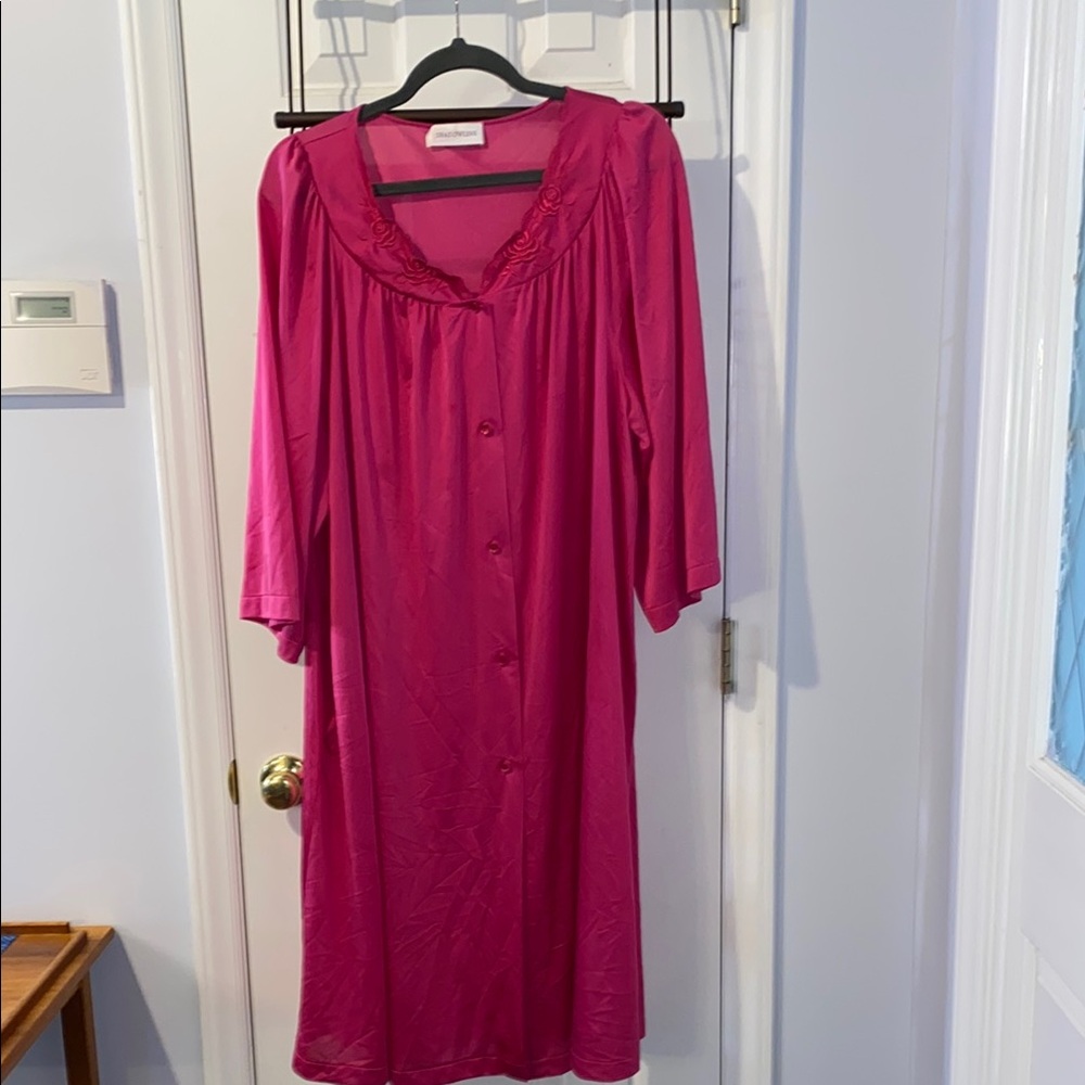 Shadowline Hot Pink nylon house dress, just like Granny likes. 2X